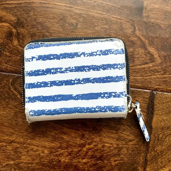 Scout Blue and White Striped Wallet - Picture 2 of 9